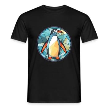 Panda Buntes Aquarell Tier Haustier Illustration - Männer T-Shirt - Schwarz - Vorne - AI Model Male 178 light (178cm)