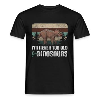 Dinosaurs Fossil Velociraptor Cretaceous - Men's T-Shirt - black - Front - AI Model Male 178 light (178cm)