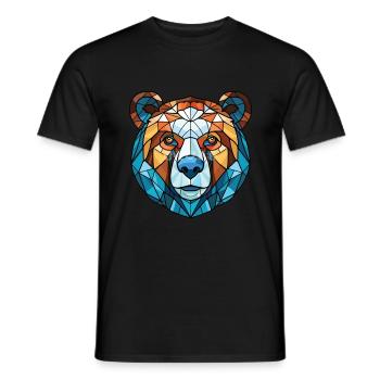 Himalaya-Bär Bunte Aquarell-Tierkarikatur - Männer T-Shirt - Schwarz - Vorne - AI Model Male 178 light (178cm)