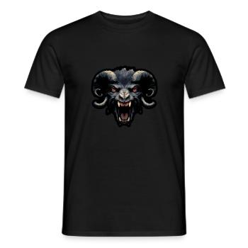 Goat goat goat creepy - Men's T-Shirt - black - Front - AI Model Male 178 light (178cm)