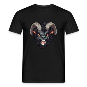 Goat goat goat creepy - Men's T-Shirt - black - Front - AI Model Male 178 light (178cm)