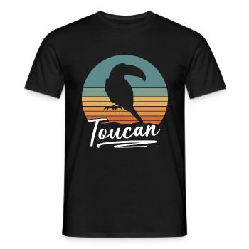 Toucan Animal Bec volant - T-shirt homme - noir - Devant - AI Model Male 178 light (178cm)
