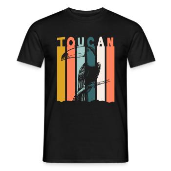 Toucan Jungle Nature South America - Men's T-Shirt - black - Front - AI Model Male 178 light (178cm)