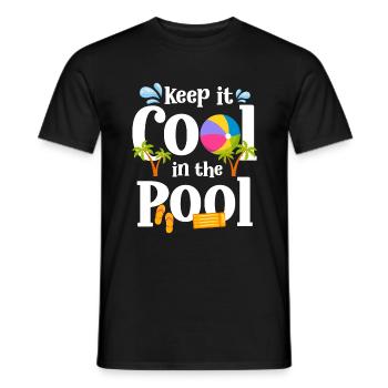 Pool Pool Party Schwimmer Freizeit - Männer T-Shirt - Schwarz - Vorne - AI Model Male 178 light (178cm)