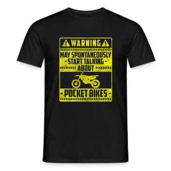 Pocketbike deux-roues terre - T-shirt homme - noir - Devant - AI Model Male 178 light (178cm)