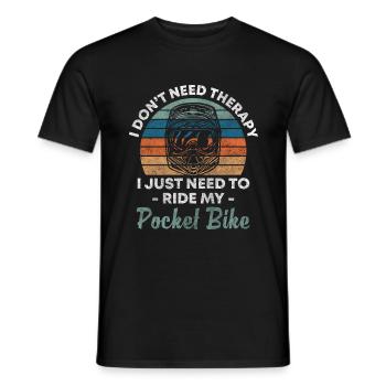 Pocket Bike Two-Wheeler Trail Off-Road Bike - Men's T-Shirt - black - Front - AI Model Male 178 light (178cm)