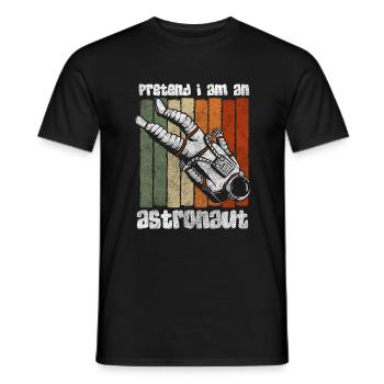 Astronaut Kosmos - Männer T-Shirt - Schwarz - Vorne - AI Model Male 178 light (178cm)