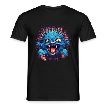 Hedgehog Halloween Horror - Men's T-Shirt - black - Front - AI Model Male 178 light (178cm)