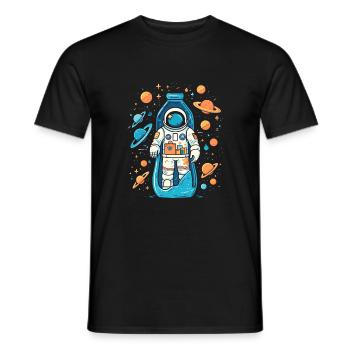 Astronaute de la Voie lactée - T-shirt homme - noir - Devant - AI Model Male 178 light (178cm)