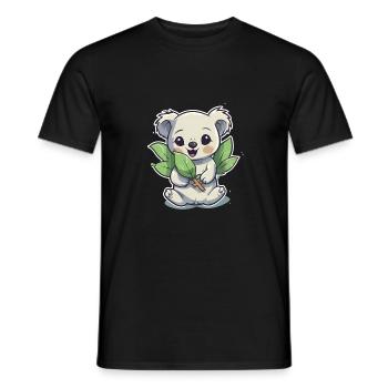 Koala - Männer T-Shirt - Schwarz - Vorne - AI Model Male 178 light (178cm)