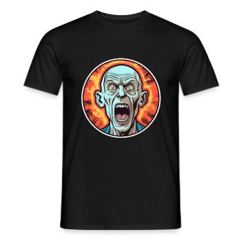 Halloween man creepy - Men's T-Shirt - black - Front - AI Model Male 178 light (178cm)