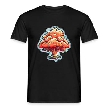 Explosion Fireworks Pyrotechnics - Men's T-Shirt - black - Front - AI Model Male 178 light (178cm)