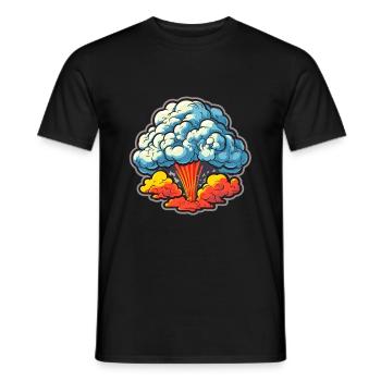 Explosion Fireworks Pyrotechnics - Men's T-Shirt - black - Front - AI Model Male 178 light (178cm)