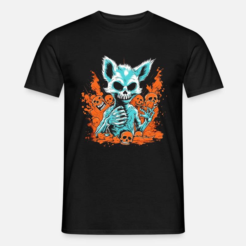 Halloween Fox Skeleton - Men’s T-shirt - black
