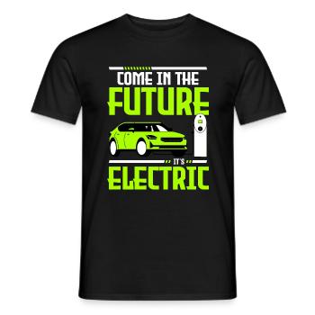 Elektromobilität Auto Klimawandel - Männer T-Shirt - Schwarz - Vorne - AI Model Male 178 light (178cm)
