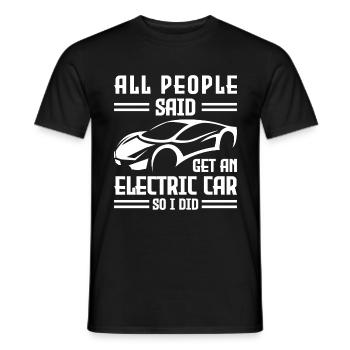 Elektromobilität Beschleunigung Strom Klimawandel - Männer T-Shirt - Schwarz - Vorne - AI Model Male 178 light (178cm)