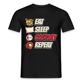 Cosplay Cosplayer Art Lover - Men's T-Shirt - black - Front - AI Model Male 178 light (178cm)