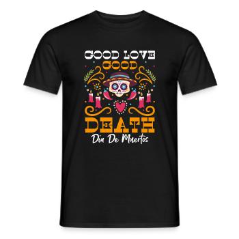 Dia de Muertos Tod Totenschädel - Männer T-Shirt - Schwarz - Vorne - AI Model Male 178 light (178cm)