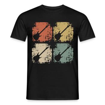 Gitarre Gitarristen Guitar Gitarrenspieler - Männer T-Shirt - Schwarz - Vorne - AI Model Male 178 light (178cm)