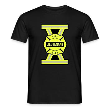 Feuerwehrleutnant - Männer T-Shirt - Schwarz - Vorne - AI Model Male 178 light (178cm)