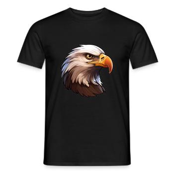 Eagle Eagle's Head - Heren T-shirt - zwart - Voor - AI Model Male 178 light (178cm)