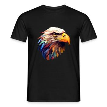 Eagle Eagle's Head - Heren T-shirt - zwart - Voor - AI Model Male 178 light (178cm)