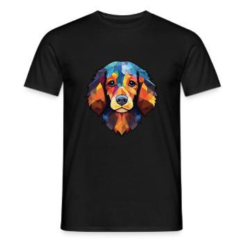 Anglos Français De Petite Venerie Hund Aquarell - Männer T-Shirt - Schwarz - Vorne - AI Model Male 178 light (178cm)