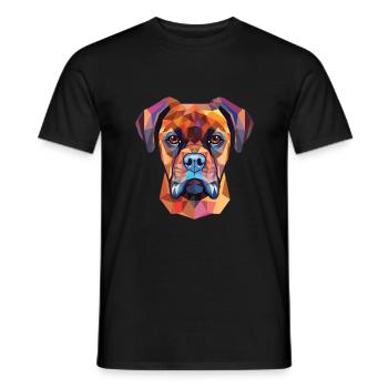Deutsche Boxerhunderasse Aquarell Illustration - Männer T-Shirt - Schwarz - Vorne - AI Model Male 178 light (178cm)