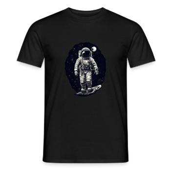 Lune des astronautes - T-shirt homme - noir - Devant - AI Model Male 178 light (178cm)
