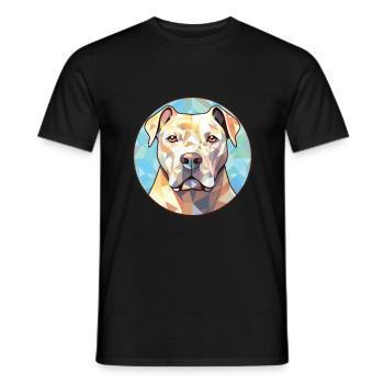 French White And Orange Hound Dog Breed Watercolor - Men's T-Shirt - black - Front - AI Model Male 178 light (178cm)
