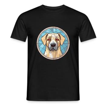 Chien de berger anatolien race aquarelle colorée - T-shirt homme - noir - Devant - AI Model Male 178 light (178cm)