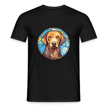 Chesapeake Bay Retriever Hunderasse Aquarell - Männer T-Shirt - Schwarz - Vorne - AI Model Male 178 light (178cm)