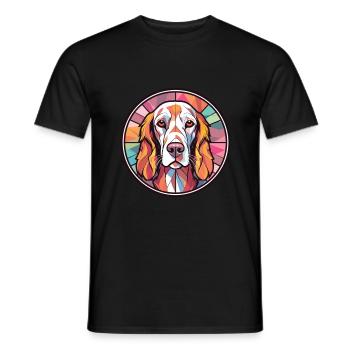 Garafian Shepherd Dog Breed Colorful Watercolor - Men's T-Shirt - black - Front - AI Model Male 178 light (178cm)