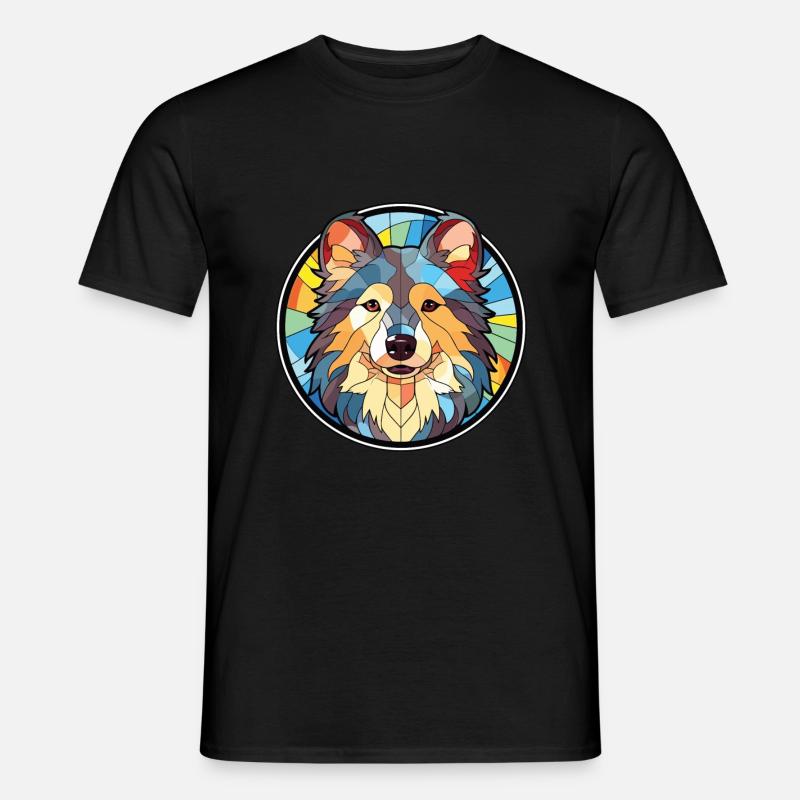Deutsche Jagdhundrasse Aquarell Illustration - Männer T-Shirt - Schwarz