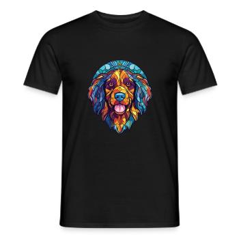Chippiparai Hunderasse Aquarell Illustration - Männer T-Shirt - Schwarz - Vorne - AI Model Male 178 light (178cm)