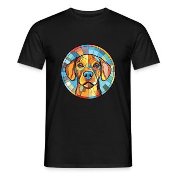 Hamiltonstovare Hunderasse Aquarell Illustration - Männer T-Shirt - Schwarz - Vorne - AI Model Male 178 light (178cm)