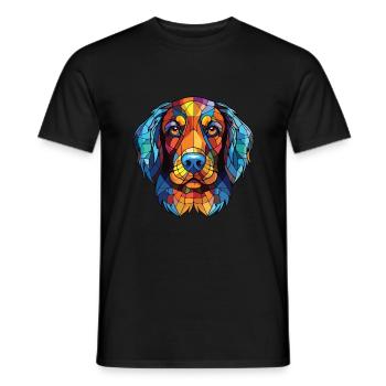 Kyi Leo Hunderasse Bunte Aquarell-Illustration - Männer T-Shirt - Schwarz - Vorne - AI Model Male 178 light (178cm)