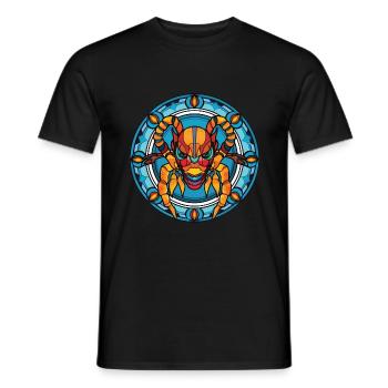 Scorpion Colorful Watercolor Animal Illustration - Men's T-Shirt - black - Front - AI Model Male 178 light (178cm)