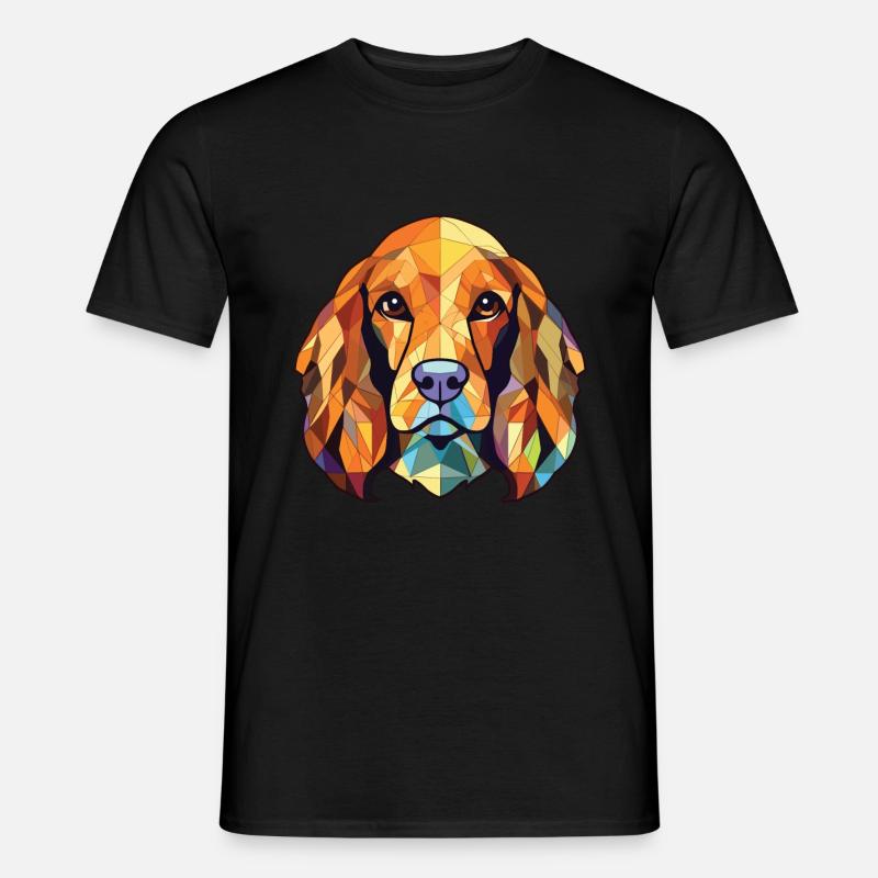 American Cocker Spaniel Hund Buntes Aquarell - Männer T-Shirt - Schwarz
