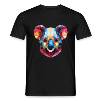 Koala buntes Aquarell Tier Haustier Illustration - Männer T-Shirt - Schwarz - Vorne - AI Model Male 178 light (178cm)