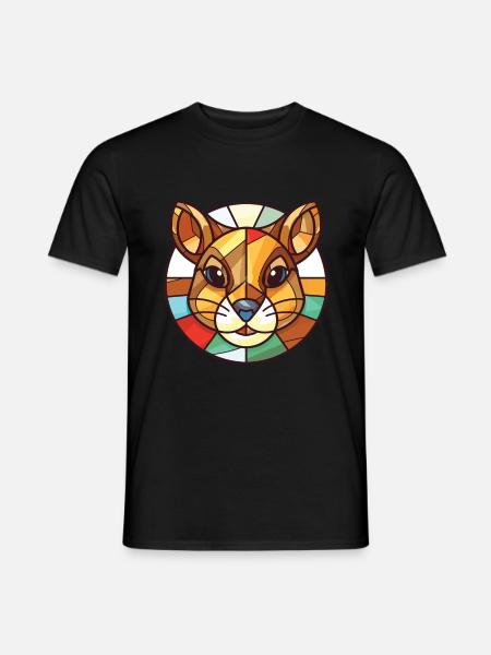 Chipmunk bunte Aquarell-Tierillustration - Männer T-Shirt - Schwarz