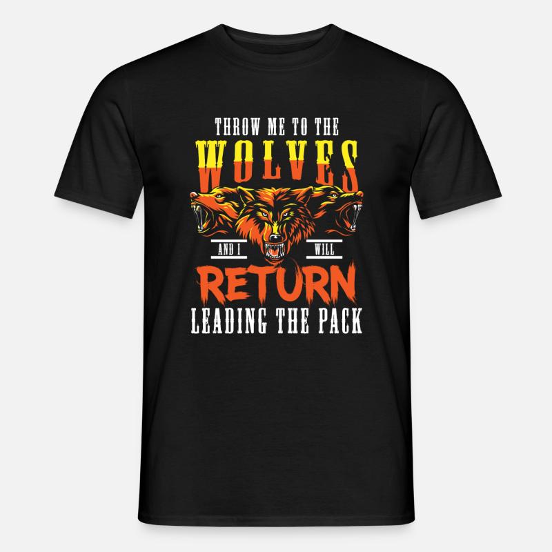 Wolf Wild Wolfpack - Männer T-Shirt - Schwarz