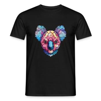 Koala buntes Aquarell Tier Haustier Illustration - Männer T-Shirt - Schwarz - Vorne - AI Model Male 178 light (178cm)