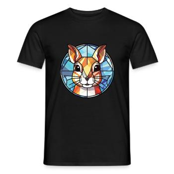 Chipmunk bunte Aquarell-Tierillustration - Männer T-Shirt - Schwarz - Vorne - AI Model Male 178 light (178cm)