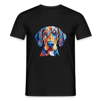 American Blue Gascogne Hund Rasse Aquarell - Männer T-Shirt - Schwarz - Vorne - AI Model Male 178 light (178cm)