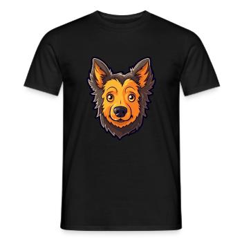 Mudi Hunderasse Karikatur Kawaii Illustration - Männer T-Shirt - Schwarz - Vorne - AI Model Male 178 light (178cm)