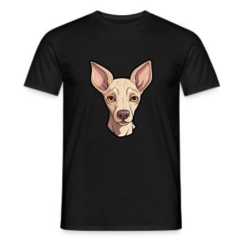 Mexikanische haarlose Hunderasse Cartoon Kawaii Illustra - Männer T-Shirt - Schwarz - Vorne - AI Model Male 178 light (178cm)