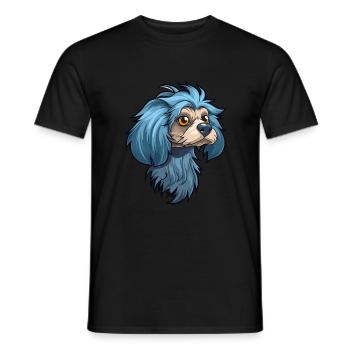 Griffon Bleu De Gascogne Dog Breed Cartoon Kawaii - Men's T-Shirt - black - Front - AI Model Male 178 light (178cm)