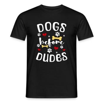 Hundeliebhaber Hundehalter Frauchen - Männer T-Shirt - Schwarz - Vorne - AI Model Male 178 light (178cm)