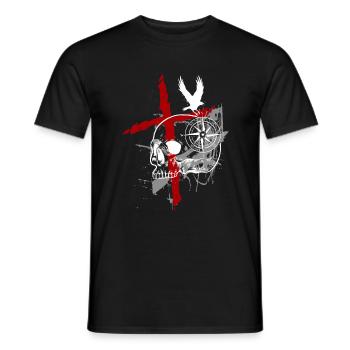 Style Tattoo Style Cool Horror - Men's T-Shirt - black - Front - AI Model Male 178 light (178cm)
